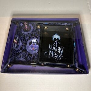 Disney Villains Ursula Jafar Maleficent Hades Valet Tray Set of 2 New OPEN BOX